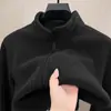 Jaqueta de Lã para Clima Frio Transfronteiriça Primavera e Outono Casual Gola Alta Cardigan Masculino Espessada Outono e Inverno Jaqueta Masculina Tendência