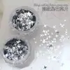 Celebridad de Internet Nuevo Estilo Japonés Plata Estrella de Cuatro Puntas Lentejuela Decoraciones para Uñas Estrella Brillante Hada Parche para Uñas Decoración