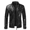Chaqueta de cuero sintético para hombre, estilo punk, estilo adolescente, estilo motociclista, de Amazon.