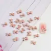 Mini Accesorios para Uñas con Forma de Moño Gelatina Tridimensional Pequeños Moños Flotantes Moños Transparentes de Hielo Pegatinas de Pedrería para Uñas Uñas Portables