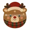 Tapete de chão de pelúcia de animal de Natal de desenho animado TUME transfronteiriço, design de floco de neve grande, tapete de cabeceira macio e de formato único para o quarto