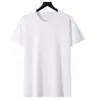 Verão 180g Algodão Puro Manga Curta Masculina Gola Redonda Slim Fit Meia Manga Unissex Camisa Promocional Base Camisa Top Masculino