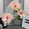 Magnolia Retro Simulada de 3 Cabezas Decoración para Hogar Estilo Chino Salón de Bodas Accesorios de Fotografía Estilo Chino Exportación Venta al por Mayor Flores Falsas