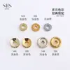 Relleno de Oro de 14K Color Duradero Cuentas Espaciadoras Ruedas Dentadas Cóncavas Espaciadores Pulsera Collar DIY Cuentas Hechas a Mano