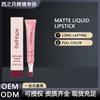 Eelhope Gloss Labial Líquido Roxo Escuro Fosco Leve Cor Natural Nude Maquiagem Preguiçosa Fácil de Colorir Gloss Labial Fosco