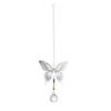 Colgante de Hierro Mariposa Bola Transparente Decoración de Luz Hoja de Arce Doble Cara Adorno Colgante DIY Cortina de Cuentas para Boda Suministro Bola de Cristal