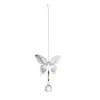 Pingente de Ferro Borboleta Bola de Iluminação Transparente Folha de Bordo Dupla Face Pingente DIY Cortina de Contas para Casamento Suprimento Bola de Cristal
