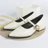 Zapatos de Verano para Mujer de Punta Fina, Versátiles y Hermosos, Estilo Francés, Color Blanco Crudo, para Oficina, Comercio Exterior Transfronterizo, Europeos y Americanos