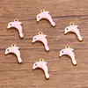 10 Colgantes de Acero Inoxidable Multicolor Dorado de Doble Cara con Goteo de Aceite para Peces, Cangrejos, Delfines, Corales, Caballitos de Mar DIY para Viajes de Commuting a la Moda