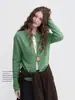 Moda de Hong Kong y Americana/'Abraza el Romance' Suéter de Punto sin Costuras Cachemir Cepillado Estilo Perezoso Retro Cárdigan de Punto para Mujer