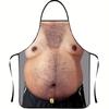 Delantal Impermeable Universal Transfronterizo Estampado Digital Estilista Peluquero Delantal Personalidad Barbacoa Resistente a la Suciedad Sin Mangas