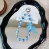 Cadena de Teléfono con Lazo de Malla y Perlas Colgante para Llaves de Coche Accesorio para Bolso Cadena de Cristal Regalo Pequeño Venta al por Mayor