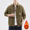 Camisa de Trabalho Pesado Americana Masculina Camisa Retro Masculina 2026 Primavera/Outono Nova Solta Casual Manga Longa Roupa Externa Masculina