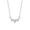 Nuevo Collar de Plata de Ley S925 Damila de Tres Generaciones Incrustado de Diamantes, Cadena para Clavícula de Lujo Ligero y Elegante, la Primera Opción para Regalos Navideños