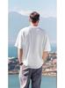 Camiseta de Algodão Puro Tamanho Real Fabricação Doméstica Americana Entrega Direta da Fábrica Cor Sólida Ombro Caído Manga Curta Estampa Digital Peso Pesado Absorvente de Suor e Respirável