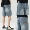 Pantalones Cortos de Mezclilla Finos de Verano para Hombre 2026 Nuevo Estilo Americano de Pierna Recta Casual de Longitud Media con Patrón de Cielo Estrellado
