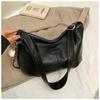 Bolsa Plissada Estilo Coreano para Mulheres 2026 Nova Moda Bolsa Tote de Grande Capacidade Tendência Bolsa Transversal Estilosa Branca