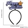 Diadema de Año Nuevo Accesorios para Fotos Decoraciones para Fiesta Temática de Navidad y Año Nuevo Diadema de Feliz Año Nuevo