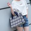 Bolso de Mano de Gran Capacidad Estilo Coreano para Mujer, Bolso para Mamá con Recubrimiento Impermeable, Bolso de Moda para Mujer