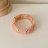 Nuevo brazalete elástico de cordón de resina estilo bohemio transfronterizo, brazalete exquisito retro personalizado europeo y americano, accesorio de mano de moda