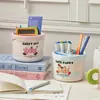 Tubo de Almacenamiento de Plástico para Escritorio Formato Dividido Caja de Almacenamiento de Cosméticos para Tocador Estante de Almacenamiento para Lápiz Labial Pincel de Sombra de Ojos Portalápices