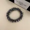 Cuerda para el pelo de Corea del Sur con pedrería, lujo ligero, anillo para el pelo de cristal de hielo triturado de alta gama, pulsera de cuerda para el pelo de socialité, accesorios para el pelo de moda de doble propósito