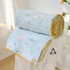 Colcha Fresca de Verão Bordada com Conchas Algodão Lavado Fio Dupla Camada Colcha de Verão Conjunto de Quatro Peças Fina Desenho Animado Lavável à Máquina Lavável Colcha de Presente