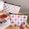 Mini llavero de coche con colgante para mujer, monedero de lona, estilo coreano, bonito monedero