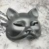 Máscara Facial de Meio Rosto Estilo Gato Estilo Chinês para Homens e Mulheres, Suprimentos e Adereços para Festa Dança Performance Infantil Prontos para Venda