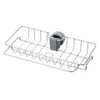 Rack de Armazenamento Multifuncional para Pia de Cozinha, Suporte para Esponja de Lavar Louça, Pano de Prato e Torneira, Rack de Pano de Aço Inoxidável