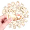 Compra Directa Transfronteriza de 50 Pegatinas Lindas de Gato Gordo de Dibujos Animados, Adorables Pegatinas de Gato Mascota para Botellas de Agua y Decoración de Equipaje, Pegatinas de PP Impermeables