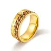Joyería para hombre de moda personalizada transfronteriza acero inoxidable patrón vikingo cadena giratoria sin decoloración abridor de cerveza anillo venta al por mayor