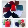 Bolsa de Terciopelo para Perfumes Pequeños, Cuentas Budistas y Almacenamiento de Joyería; Bolsa de felpa con cordón gris, negra y roja para accesorios y joyas