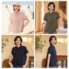Yun Nova Camisa de Lapela de Verão Feminina Design Feminino Manga Curta Solta Casual Versátil Camisa de Alta Qualidade