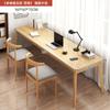 Escritorio doble con patas de madera maciza, escritorio sencillo para computadora de oficina, mesa estrecha de pared para el hogar, escritorio largo para dormitorio de estudiantes