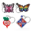 Llavero de Mariposa de Dibujos Animados de Venta Caliente Transfronterizo, Colgante Lindo de Goma Suave de PVC para Mochila, Accesorio de Llavero en Stock Regalo