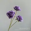Rosa de Montaña Nevado Simulada, Rosa de Diamante, Arreglo Floral para Pasillo de Boda, Venta al por Mayor de Flores para Salón de Bodas, Fabricante de Paredes de Flores Venta al por Mayor Flores de Seda