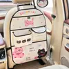 Bolsa colgante de almacenamiento para coche, organizador de respaldo de asiento de coche, estante de almacenamiento multifuncional de dibujos animados para el asiento trasero, caja de almacenamiento para el interior del coche