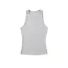 Top regata sexy sem mangas estilo americano, camisole curta de cintura alta justa ao corpo, shorts esportivos fitness de cintura baixa com cordão que abraçam o quadril