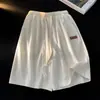 Shorts de Verano Delgados de Seda de Hielo para Hombre Modernos Casuales Holgados Versátiles Shorts Deportivos de Baloncesto Americano