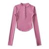 Otoño e Invierno cuello alto forrado de polar medio cárdigan manga larga camiseta 2023 Nuevo hilo slim adelgazante jersey camiseta interior top