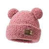 Gorro de Punto Osito para Otoño e Invierno, Engrosado y Cálido, Gorro de Felpa con Protección para Orejas, Adecuado para Circunferencia de Cabeza Grande, Hace que la Cara Parezca Más Pequeña, Gorro Versátil para Mujer
