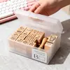 Caja de almacenamiento mini para sellos, organizador de escritorio multi-compartimento para materiales de journaling DIY y artículos varios, caja organizadora de alta gama de gran capacidad
