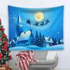 Amazon Tela de Fondo Navideña Transfronteriza Tapiz de Papá Noel Tela Colgante para Atmósfera de Fiesta Festiva