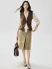 Chaleco de punto 100% cachemir puro para mujer, cárdigan de punto trenzado adelgazante y versátil, chaleco interior estilo preppy