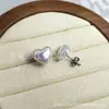 Aretes de Titanio Jiangtai F136 Perla de Sirena Cierre de Mariposa Cuerpo de Aleación de Titanio G23 Joyería para Piercings Aretes para Hélice Auricular
