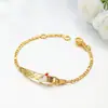 Xuping Aleación de Cobre Chapada Color Oro 14K Serie de Goteo de Aceite Colgante Cuadrado Simple y de Moda Pulsera para Niños