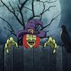 Cerca de pátio de Halloween transfronteiriça Terror Peeper Decoração Prato Atmosfera de feriado Layout do site Adereços Plug-in