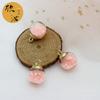 Reflectante Pequeño Redondo Polvo Bola de Cristal Redonda de 16 mm Accesorio de Joyería DIY Colgante Único Colgante Amarillo Sueño Goma para el Cabello