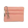 Moda Nueva Bolsa para Llaves Bolsa con Cremallera Pequeña Bolsa para Tarjetas de Mujer Colgante Mini Billetera para Monedas Bolsa para Monedas Cartera Pequeña Corta